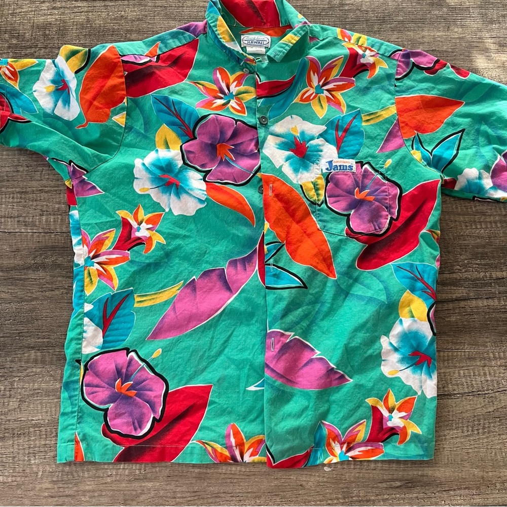 Vintage Original Jams Surf Line Hawaii Shirt Tropical Beach Size L - Picture 14 of 15